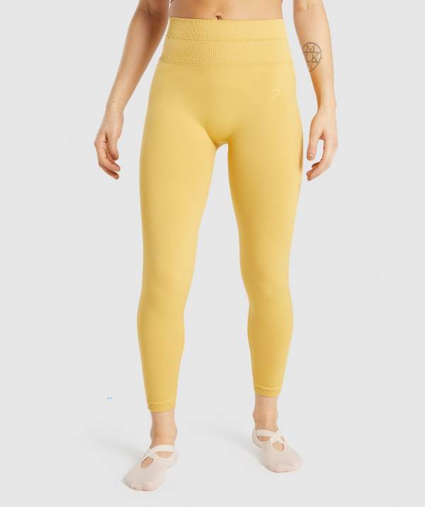 Damske Legíny Gymshark Studio Žlté | AJ1078254